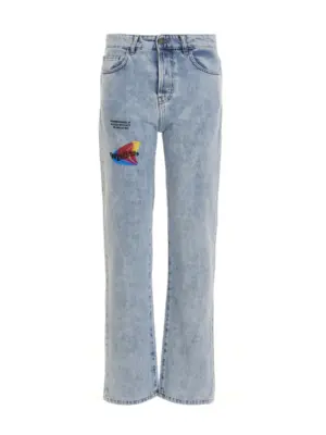 'High as I've ever been' jeans MSFTSREP Light Blue