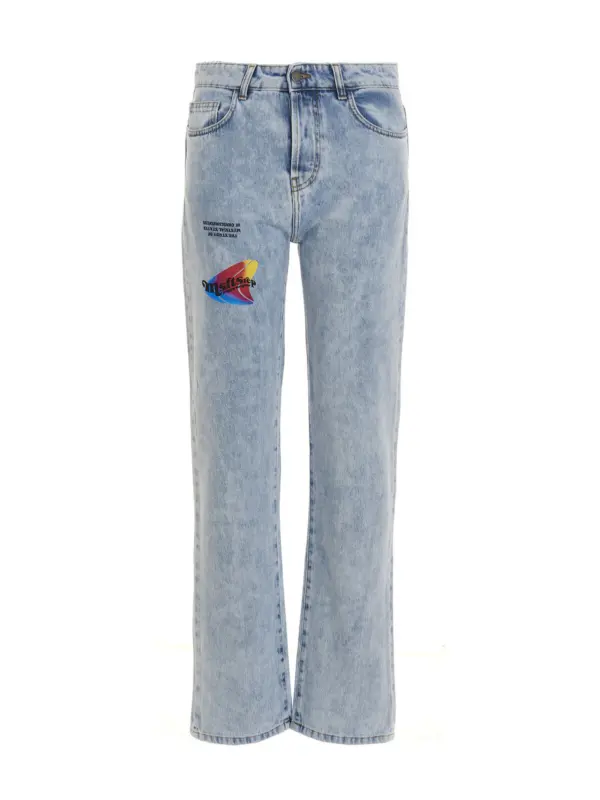'High as I've ever been' jeans MSFTSREP Light Blue