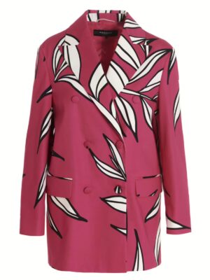 Floral print blazer jacket ROCHAS Fuchsia