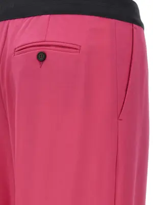 pants with front pleats Woman MSGM Fuchsia