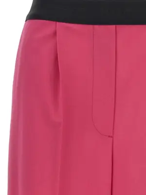 pants with front pleats 96% virgin wool 4% elastane MSGM Fuchsia