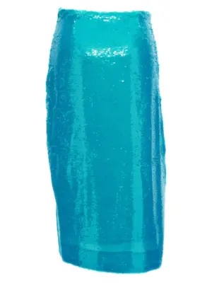 Sequin midi skirt F7865803 GANNI Light Blue