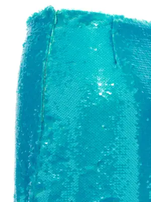 Sequin midi skirt 100% recycled polyester GANNI Light Blue
