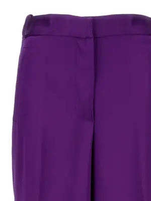 Satin cargo pants Woman VERSACE Purple