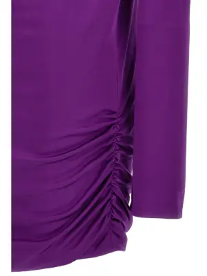 Cut out jersey dress 95% viscose 5% elastane VERSACE Purple