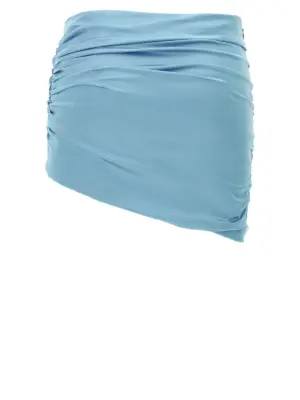 Satin mini skirt FAB3301F39121760 ALESSANDRA RICH Light Blue