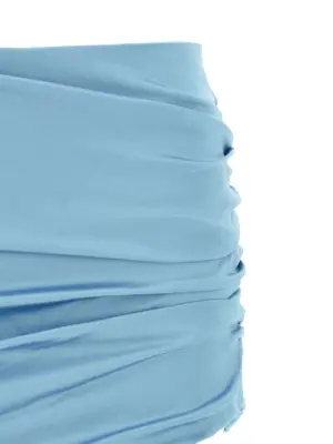 Satin mini skirt Woman ALESSANDRA RICH Light Blue