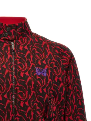 'Jacquard needles' bomber jacket Man BARACUTA Red