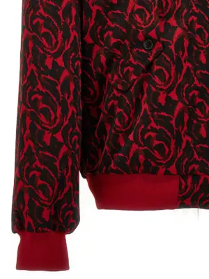 'Jacquard needles' bomber jacket 100% polyester BARACUTA Red