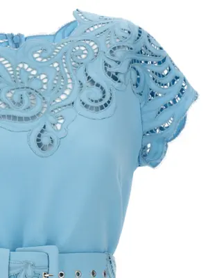 Abito pizzo Woman ERMANNO SCERVINO Light Blue