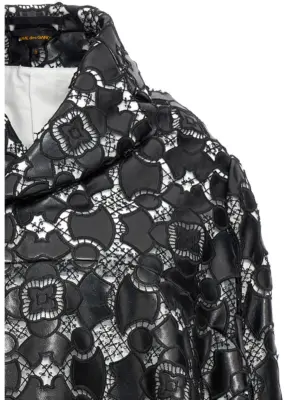 Lace laser jacket 100% Polyurethane COMME DES GARÇONS White/Black