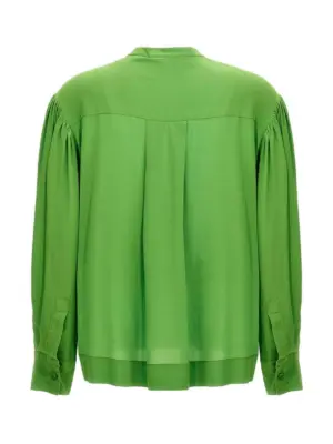 Silk bloshirt 1103510513 NUDE Green