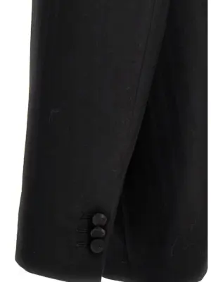 Striped single breast blazer jacket 100% wool MAISON MARGIELA Black