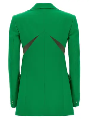 Tulle insert blazer jacket S72BN0664S60567666 DSQUARED2 Green
