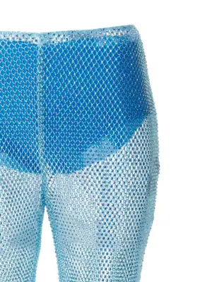 Sequin mesh pants Woman GIUSEPPE DI MORABITO Light Blue