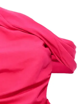 Draping neckline dress Woman ROCHAS Fuchsia