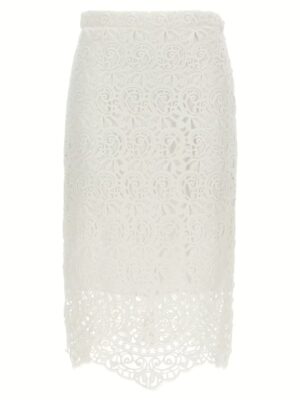 Lace skirt BURBERRY White