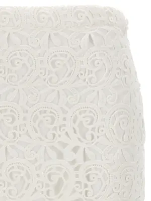 Lace skirt Woman BURBERRY White