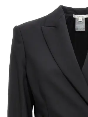 Double breast drawstring blazer jacket Woman NENSI DOJAKA Black