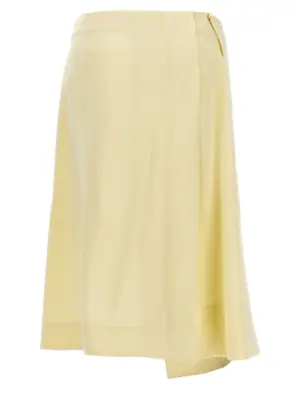 Satin skirt with side slit J03MA0113J65022337 JIL SANDER Yellow