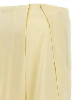 Satin skirt with side slit 100% viscose JIL SANDER Yellow