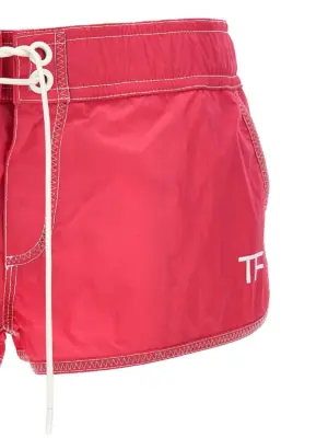 Logo nylon shorts Woman TOM FORD Fuchsia