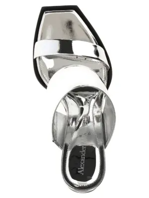 'Mirror' sandals Woman MCQUEEN Silver