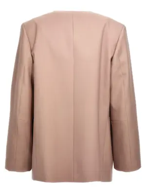 Single-breasted blazer jacket J03BN0105J41136219 JIL SANDER Beige