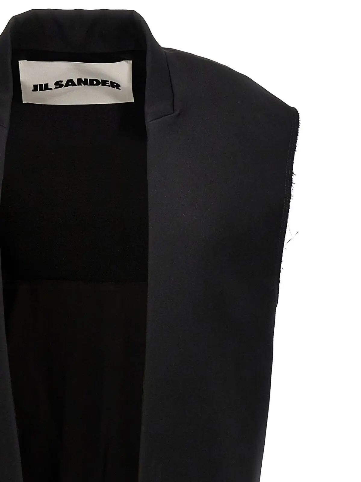 Жилет Two-material long Jil Sander Чорний 3 Two-material long vest Woman JIL SANDER Black