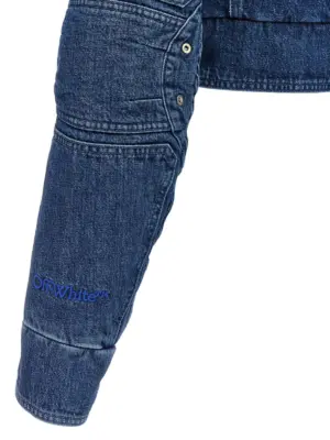 'Motorcycle' denim jacket 100% cotton OFF-WHITE Blue