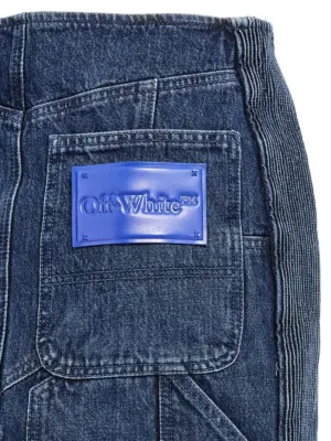 'Motorcycle' miniskirt 100% cotton OFF-WHITE Blue