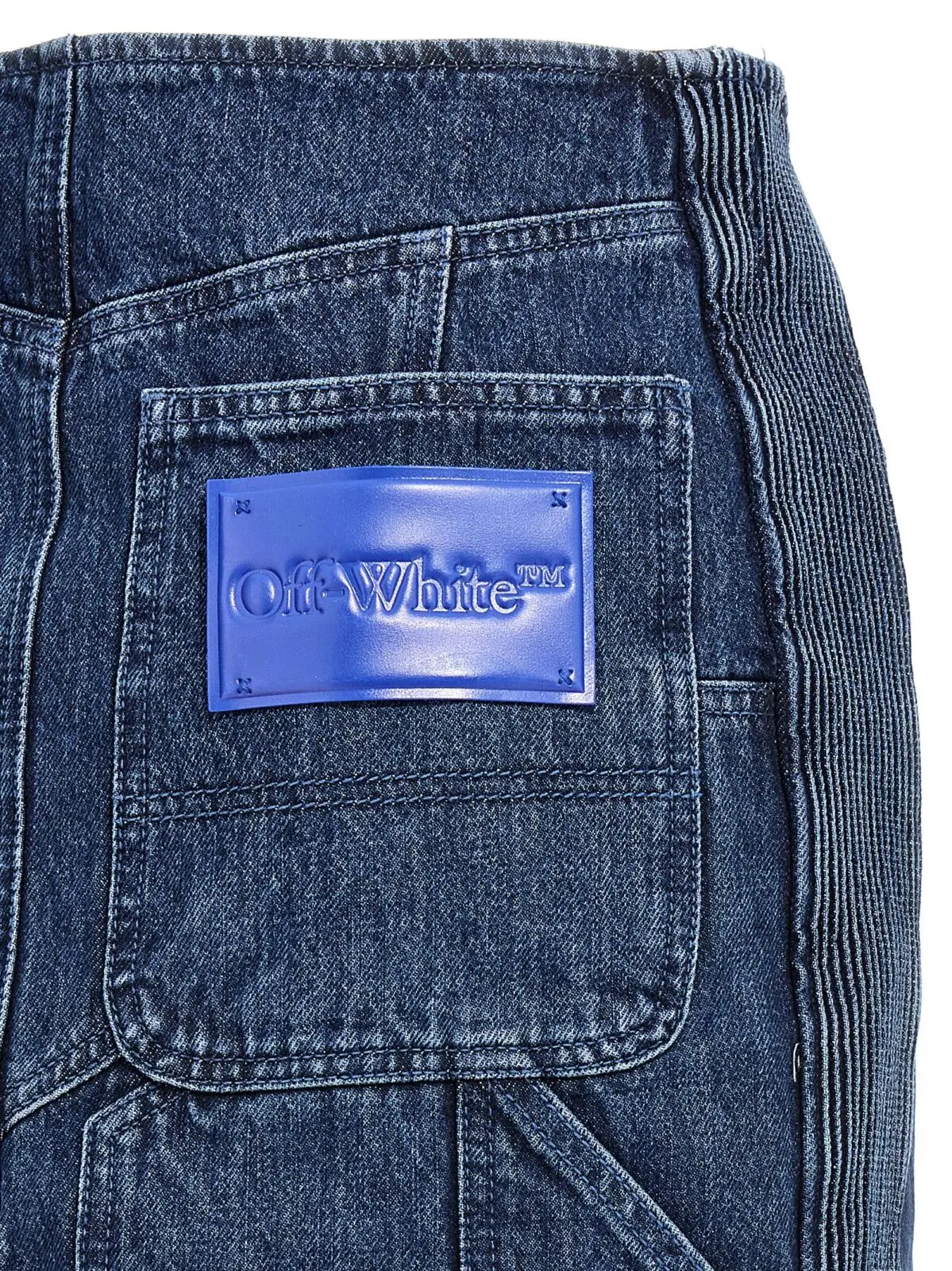 Спідниця Motorcycle miniskirt Off-White Синій 4 'Motorcycle' miniskirt 100% cotton OFF-WHITE Blue