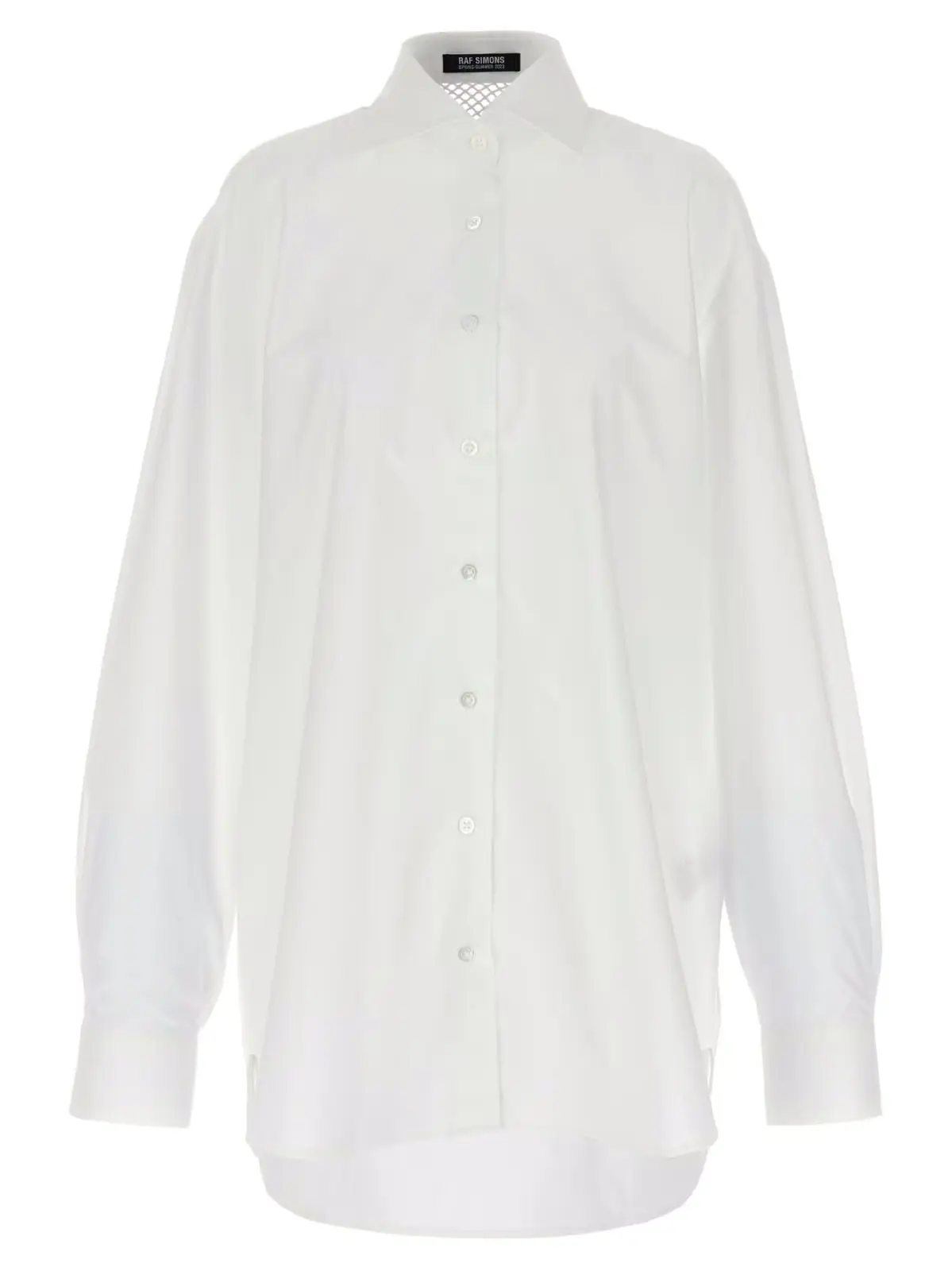 Сорочка з сітчастими вставками Raf Simons 1 Mesh insert shirt RAF SIMONS White