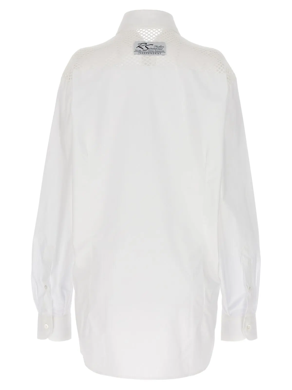 Сорочка з сітчастими вставками Raf Simons 2 Mesh insert shirt 231W2561010 RAF SIMONS White