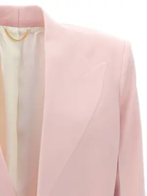 Single-breasted blazer jacket Woman VICTORIA BECKHAM Pink