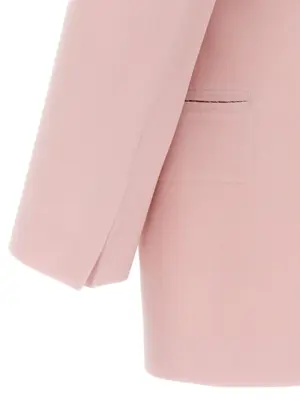 Single-breasted blazer jacket 60% acetate 40% viscose VICTORIA BECKHAM Pink
