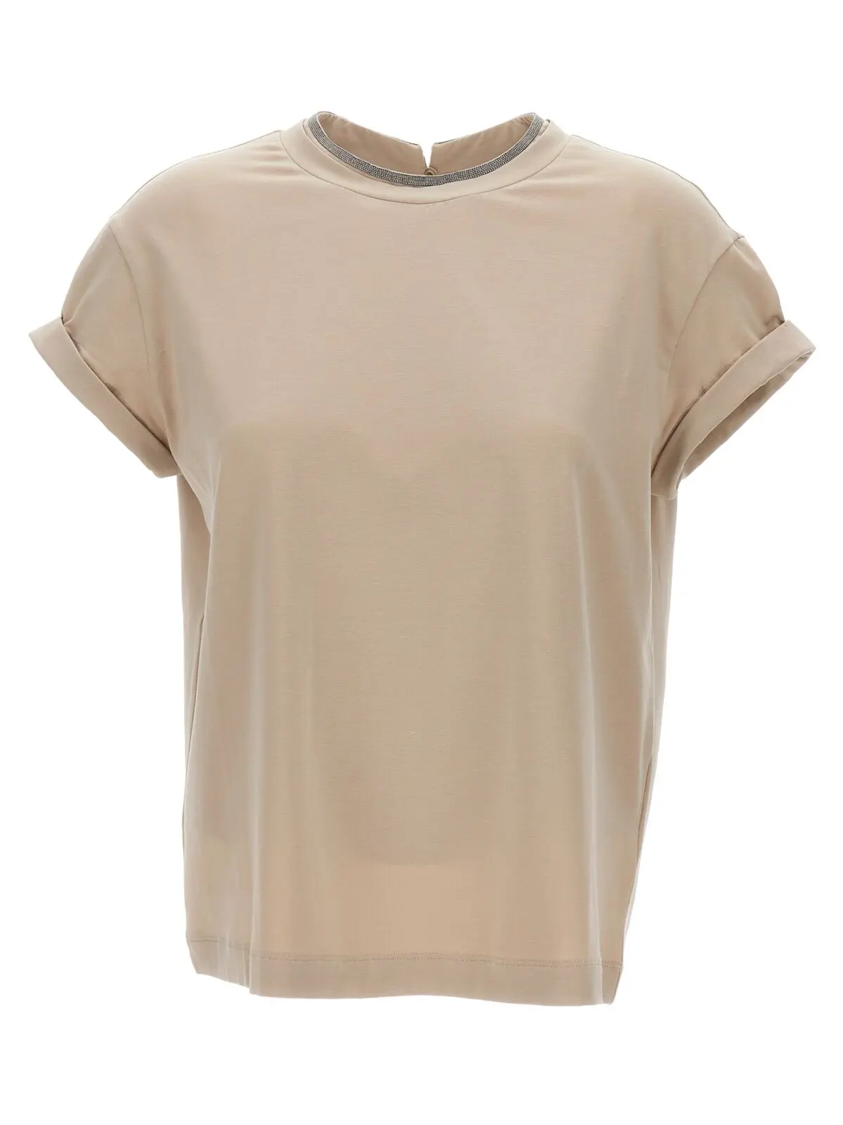 Футболка Brunello Cucinelli Monile Бежева 1 Monile T-shirt BRUNELLO CUCINELLI Beige