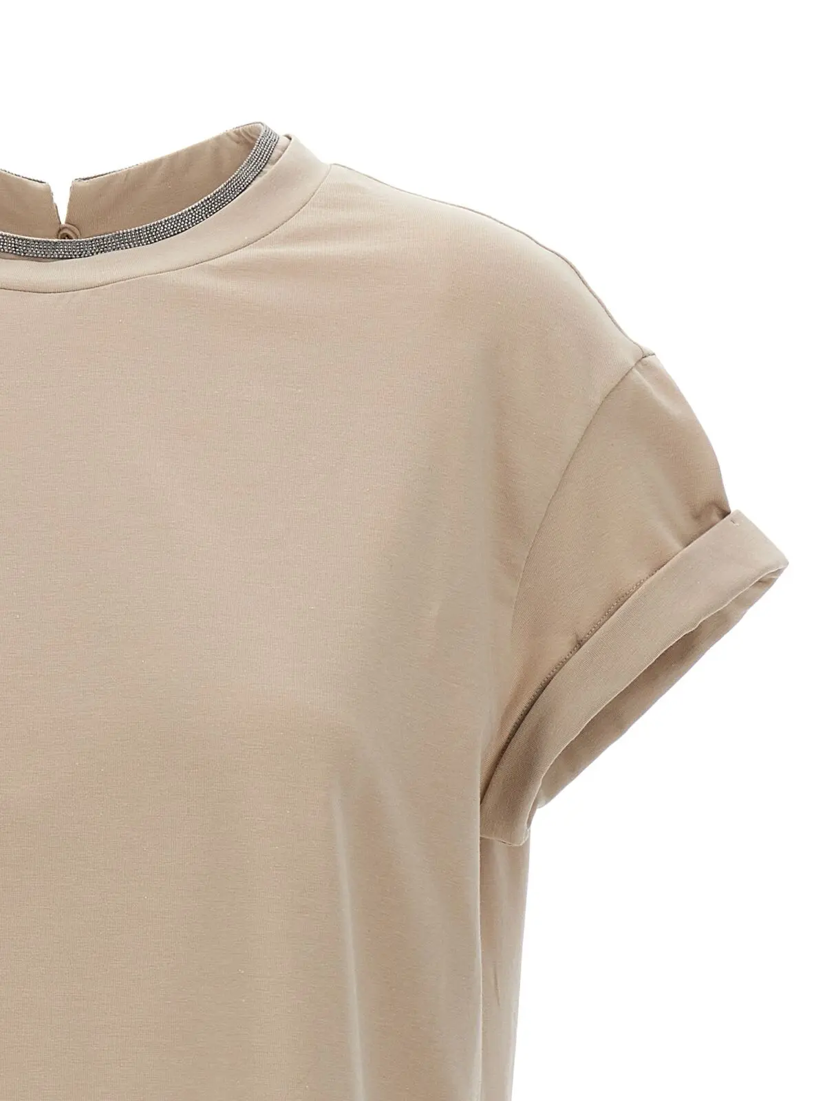 Футболка Brunello Cucinelli Monile Бежева 3 Monile T-shirt Woman BRUNELLO CUCINELLI Beige