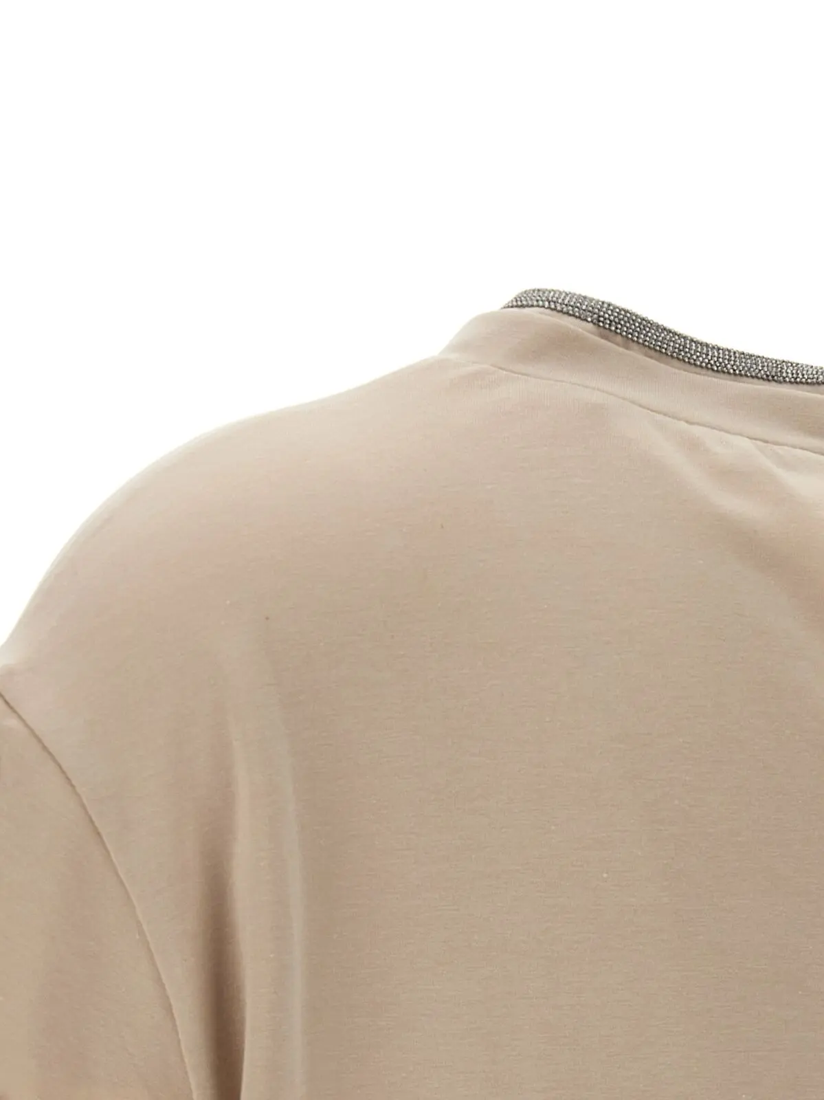 Футболка Brunello Cucinelli Monile Бежева 4 Monile T-shirt 93% co