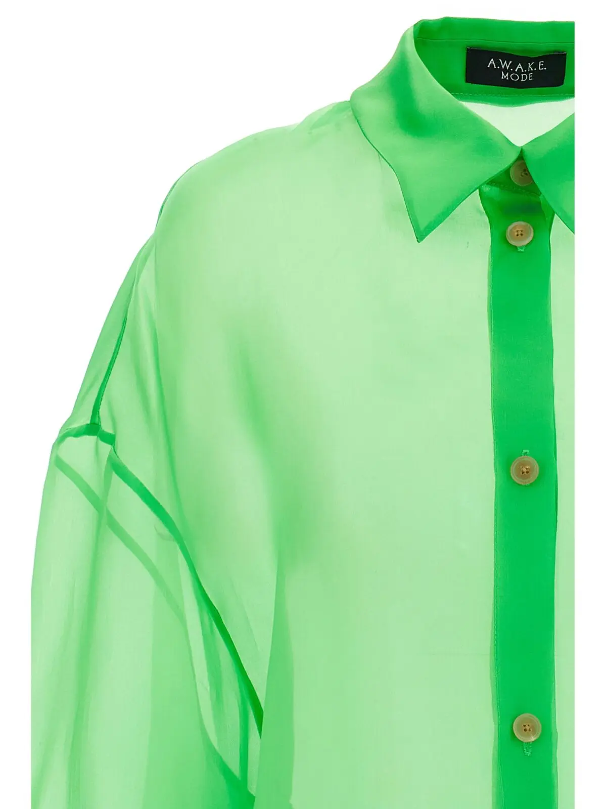 Сорочка Organdy 80s A.W.A.K.E. Mode Зелений 3 Organdy 80s shirt Woman A.W.A.K.E. MODE Green
