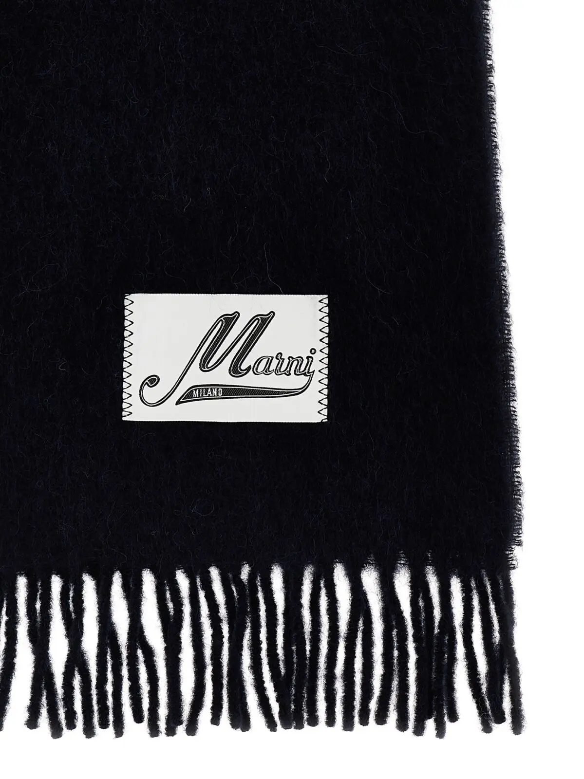 Шарф з логотипом Marni Синій 2 Logo patch scarf ASZC0005A0UTW91800B99 MARNI Blue