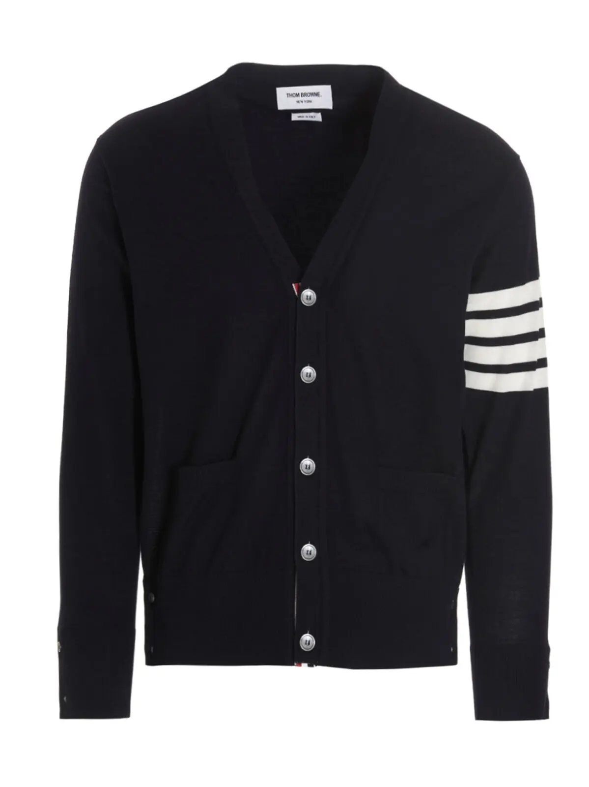 Кардиган з мериносової вовни Thom Browne Синій 1 Merino wool cardigan THOM BROWNE Blue