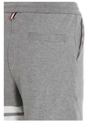 '4 bar’ joggers 100% cotton THOM BROWNE Gray