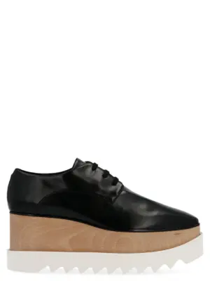'Elyse’ lace up wedges STELLA MCCARTNEY Black