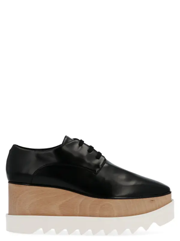 'Elyse’ lace up wedges STELLA MCCARTNEY Black