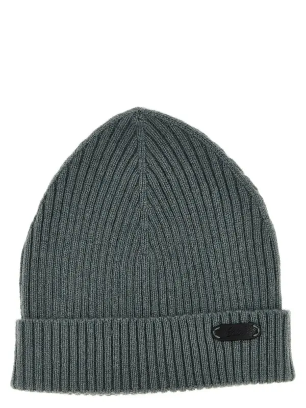 English ribbed beanie BRIONI Green