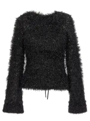 Cut-out lurex sweater VICTORIA BECKHAM Black