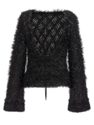 Cut-out lurex sweater 1323KJU004694ABLACK VICTORIA BECKHAM Black