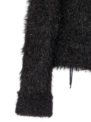 Cut-out lurex sweater 52% pl