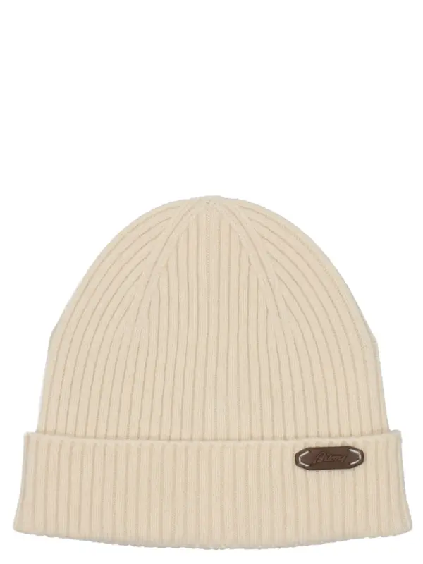 Fisherman’s rib beanie BRIONI White